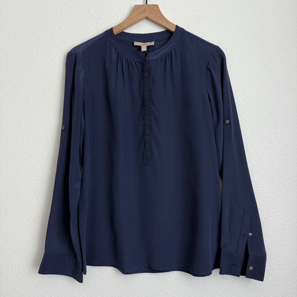 BANANA REPUBLIC Silk Roll-Sleeve Blouse